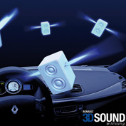 3-D SOUND BY ARKAMYS
The digital sound treatment customized by Arkamys for the New Megane enables the eight speakers to reproduce high-quality sound in three dimensions. Each passenger enjoys the listening comfort of a wrap-around soundscape that has been optimized and balanced. The listening environment can be adapted with the "driver only" and "rear mute" functions.